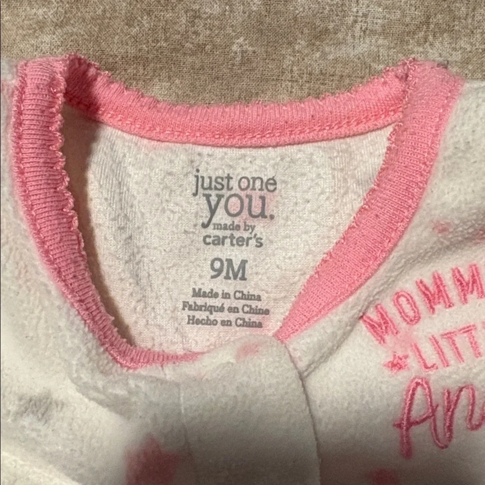 Carter's Pink and White Baby Onesie